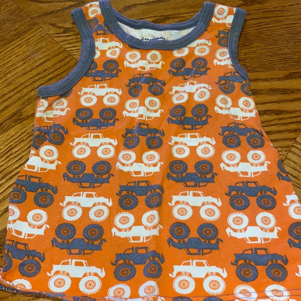 Toddler boy monster truck tank